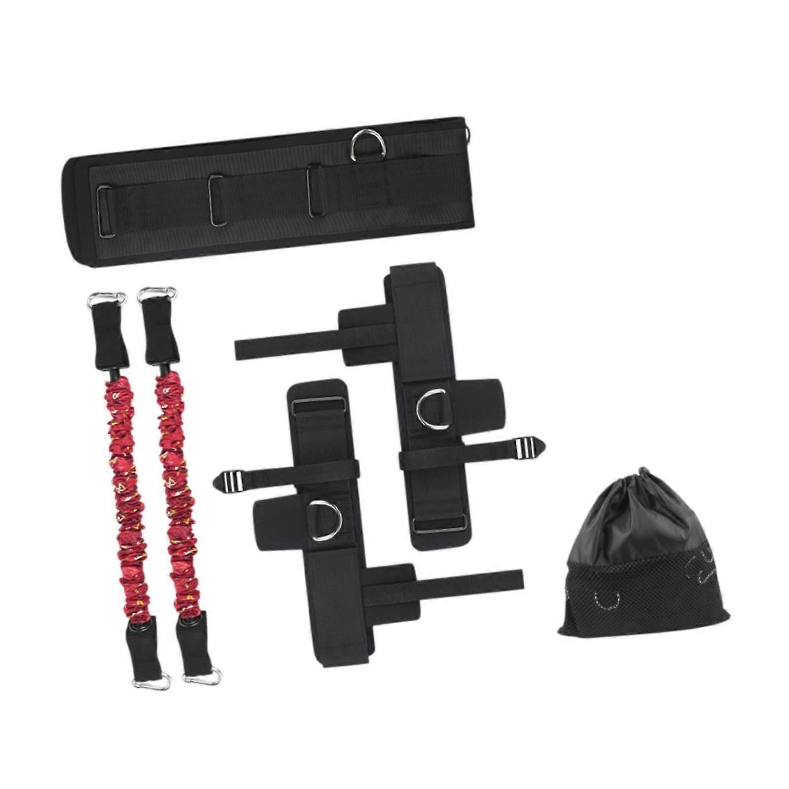 Leg Strength Resistance Bands Set Exercise Running Soccer Workout Pull Ropes Red