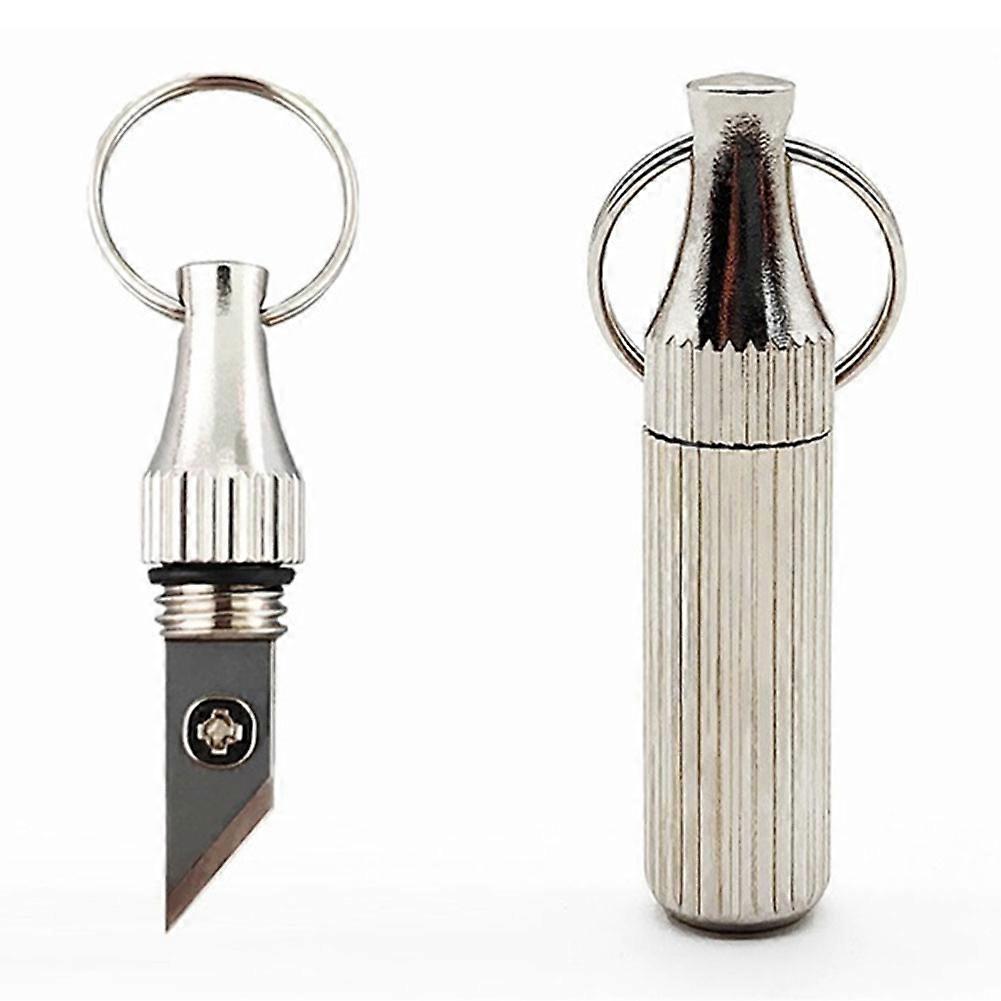 Mini Pocket Keychain Utility Knife - Compact Folding Blade Tool for Opening Packages, Envelops, Travel Camping Use