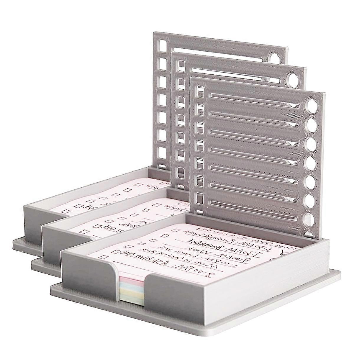 3PCS Sticky Note Stencil Template with Sticky Note, Sticky Note Holder with Stencil, Sticky Note Li