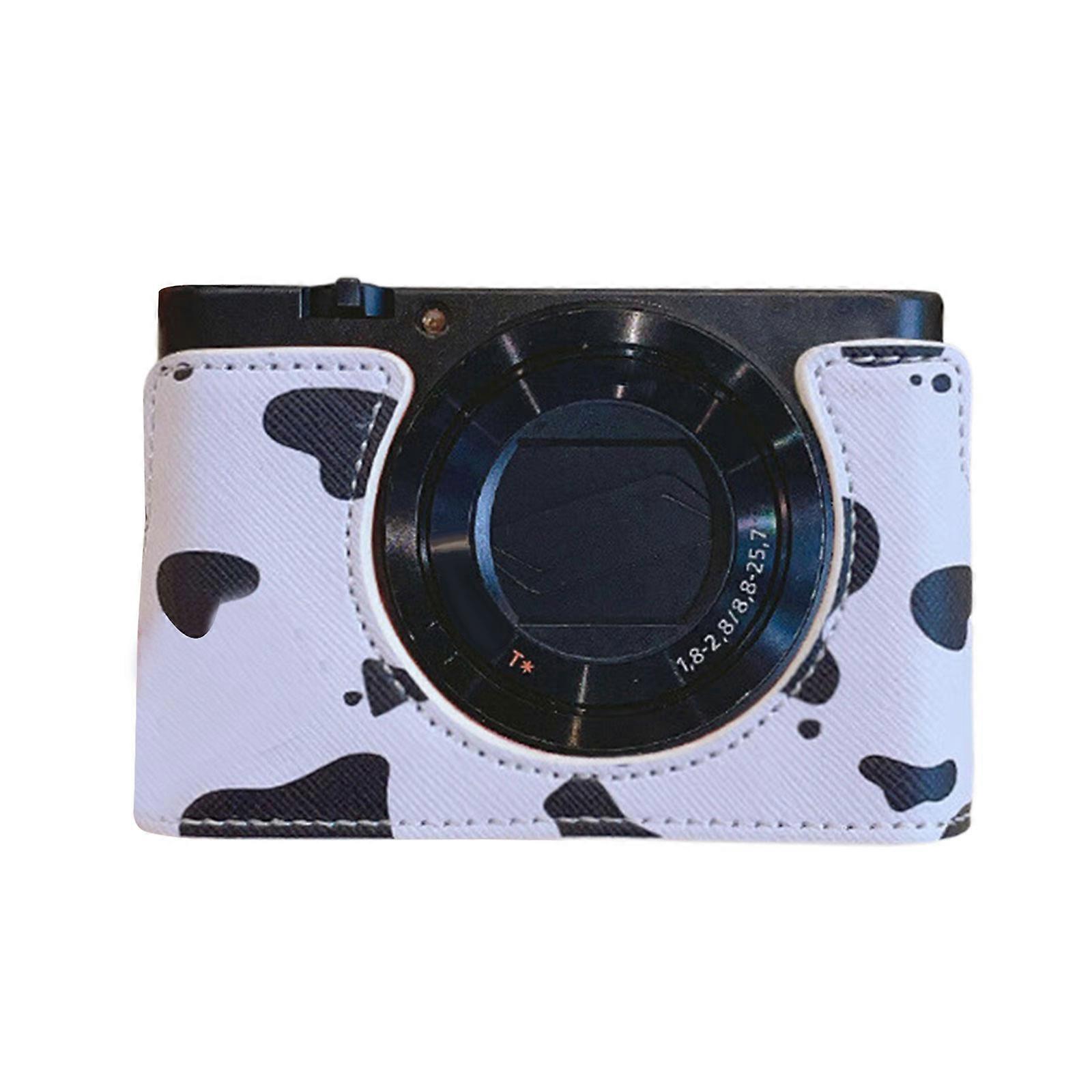 Handmade PU Leather Camera Bag Cover For Vlog Cameras Half Camera Case Bag Holder