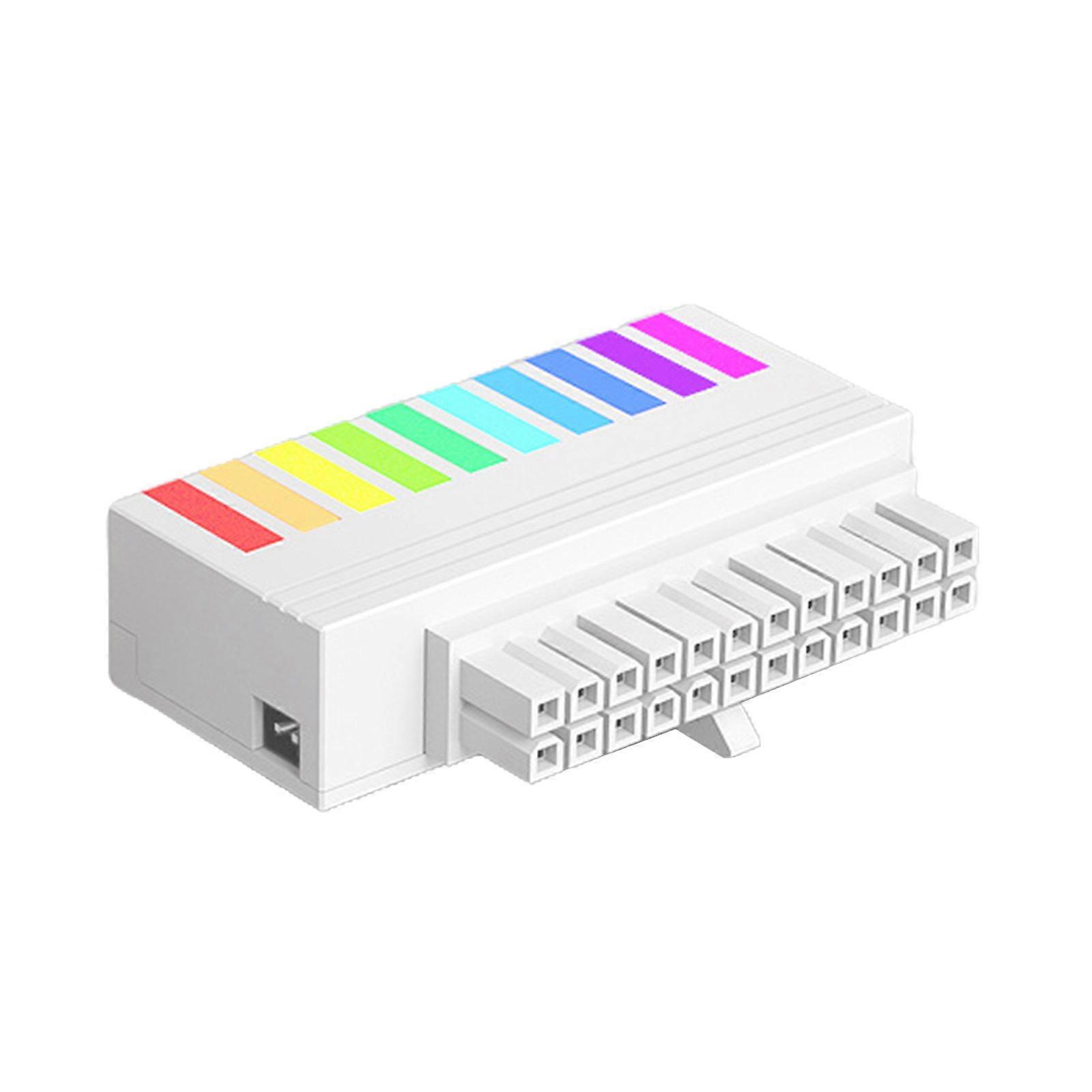 Compact 24pin Right Angle Power Connector Neatly Arrange Wire Adapt to Small Environments Easy Cable Organization White