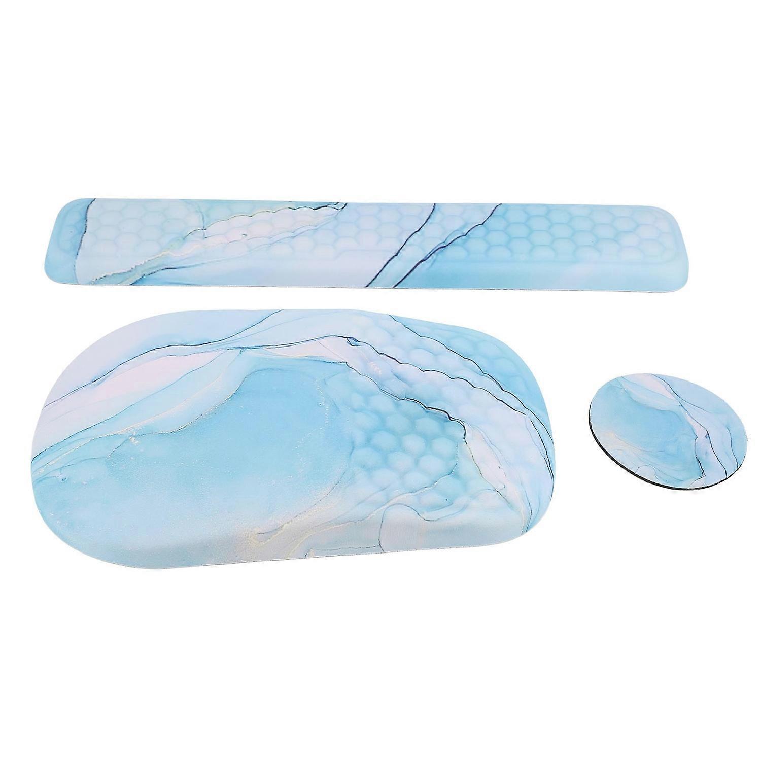 Ergonomic Mouse Pad with Wrist Support Memory Foam Anti Slip Keyboard Wrist Rest with Coaster for Ea