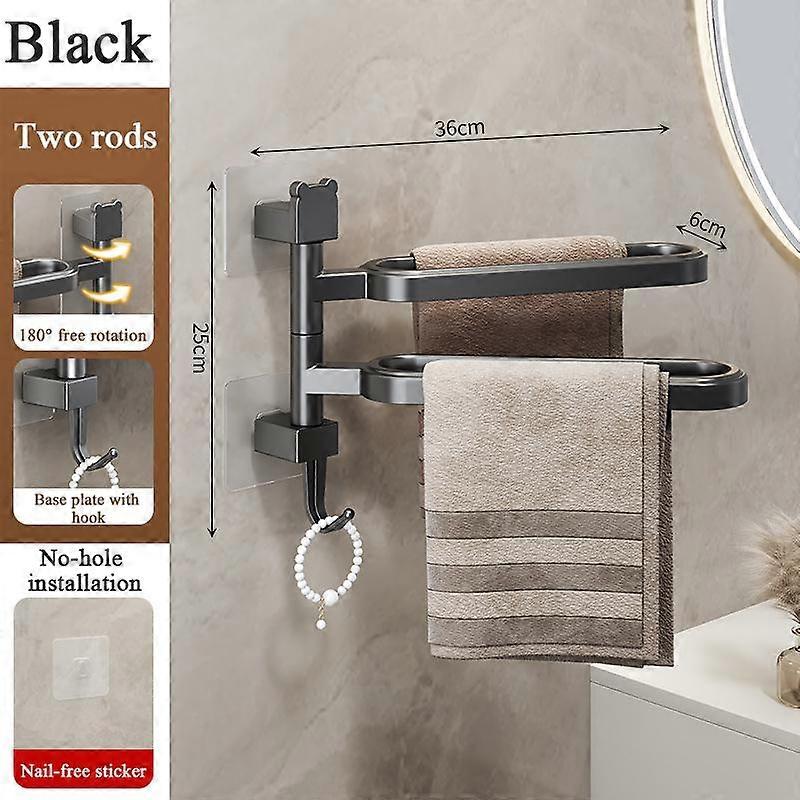 Rotatable Multi-pole Towel Rack Bathroom Hanging Towel Bathroom Shelf Bathroom Towel Holder