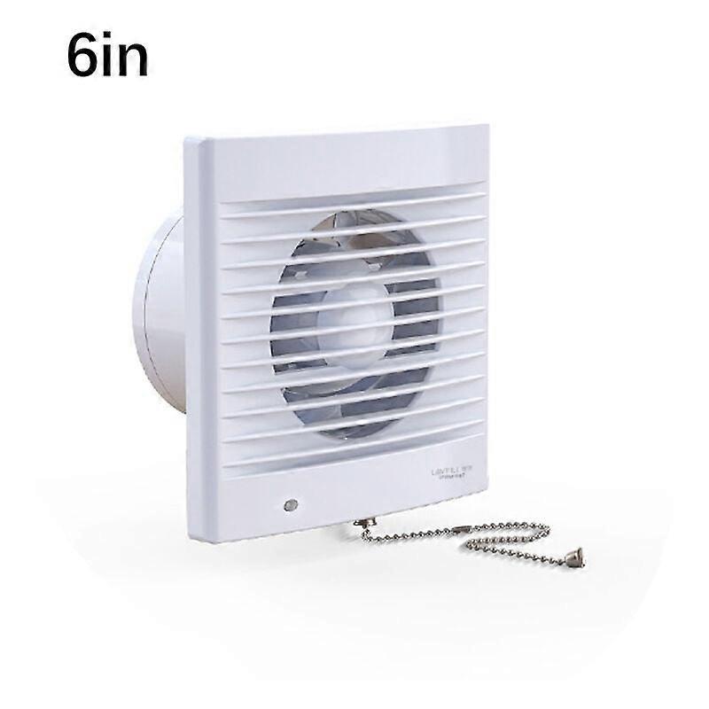 Window Vent Fan, Low Noise with Axial Pipe Fan, Wall-Mounted Exhaust Fan for Bathrooms Kitchens Basements, Pull Chain Switch (35dB Quiet Operation)