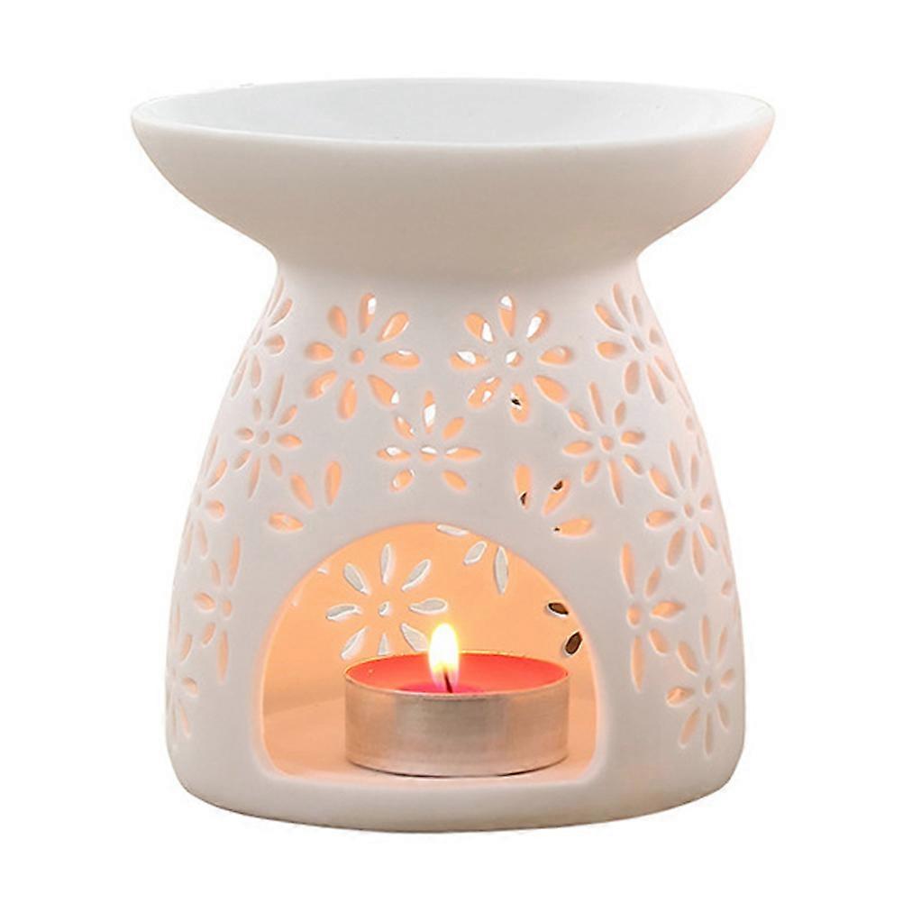 Ceramic Tealight Candle Holder, Aroma Diffuser for Multi-Purpose Use in Various Settings