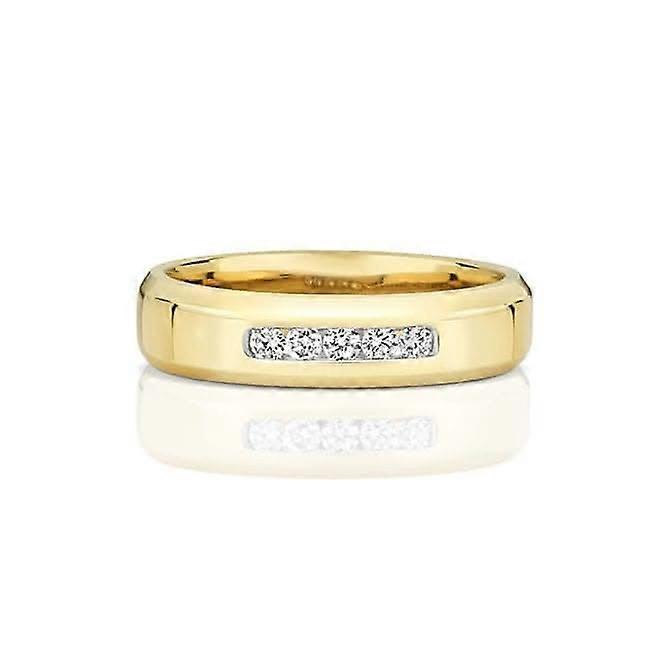 Wedding Band 9ct Diamond Wedding 5D Channel 4.5mm Ring RD705