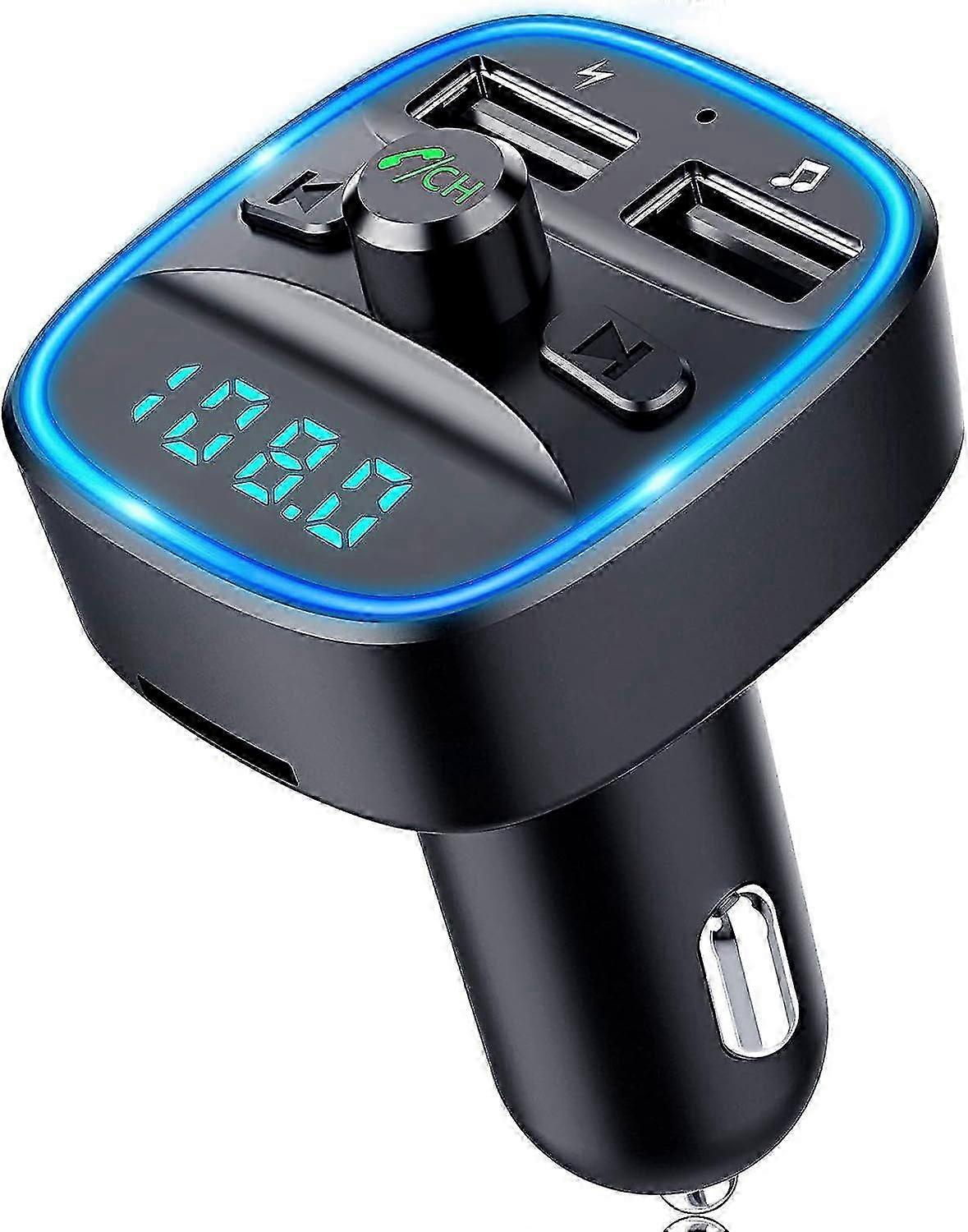 Bluetooth FM Transmitter with 2 USB Ports and Hands-Free Function