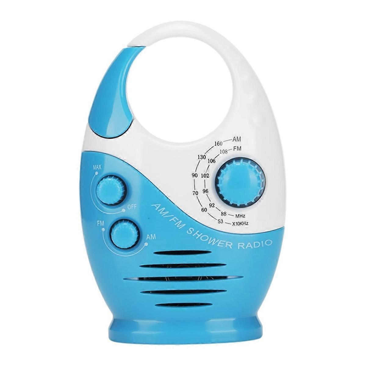 Waterproof Shower Radio, AM/FM Radio with Adjustable Volume Speakers