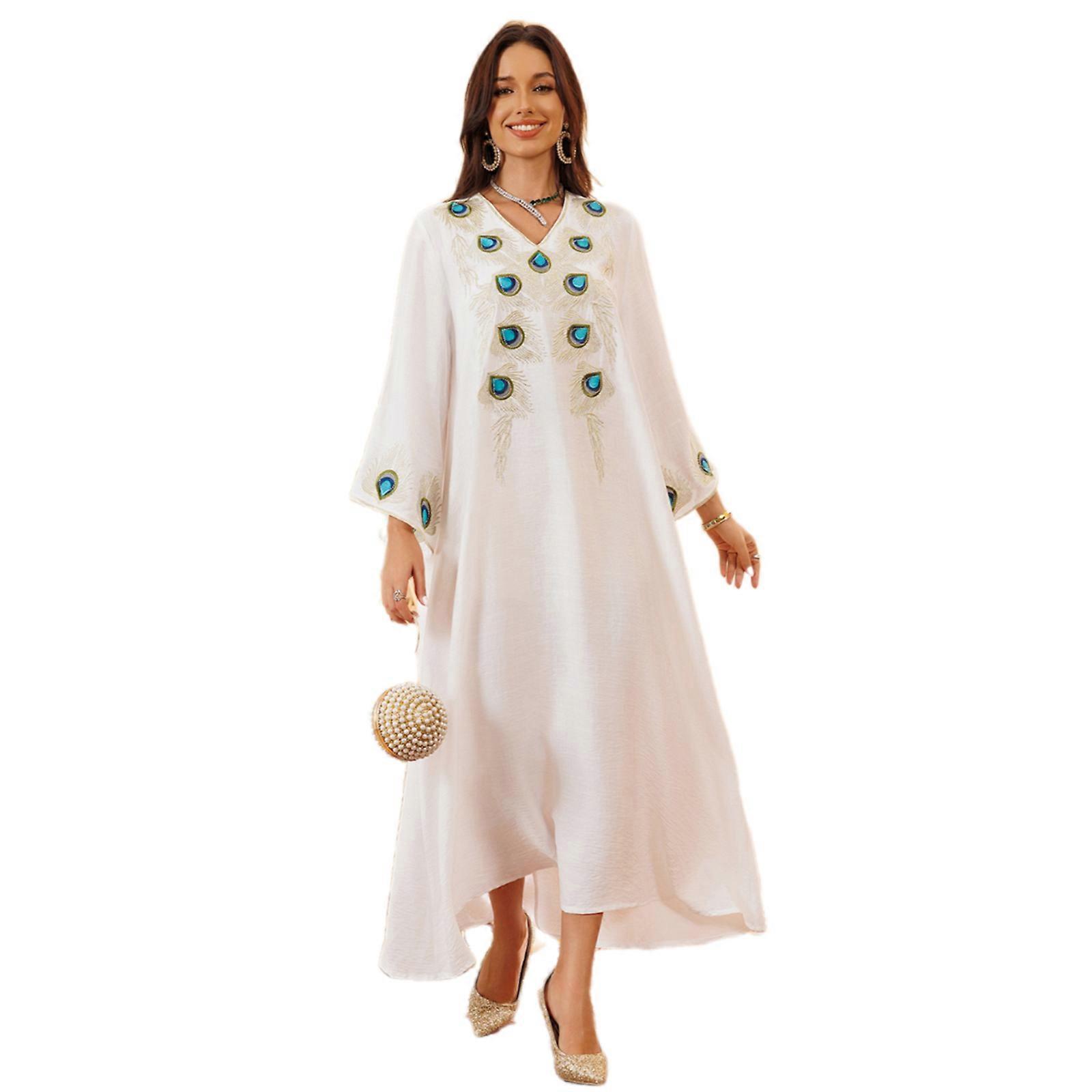 sachin and babi light blue dress Monsoon Opal Embroidered Kaftan Ivory