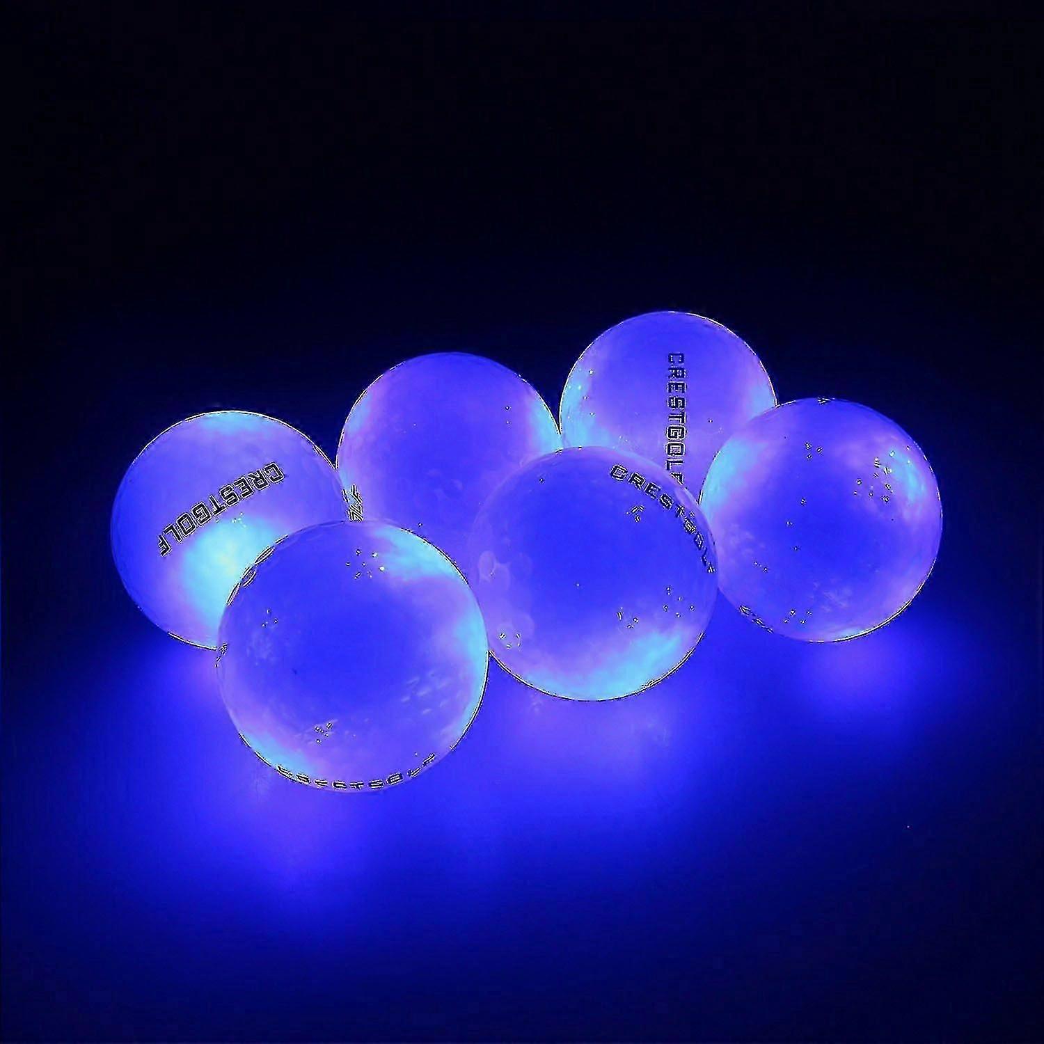 Blue Golf Balls Night Training High Hardness Material For Golf Practice Balls