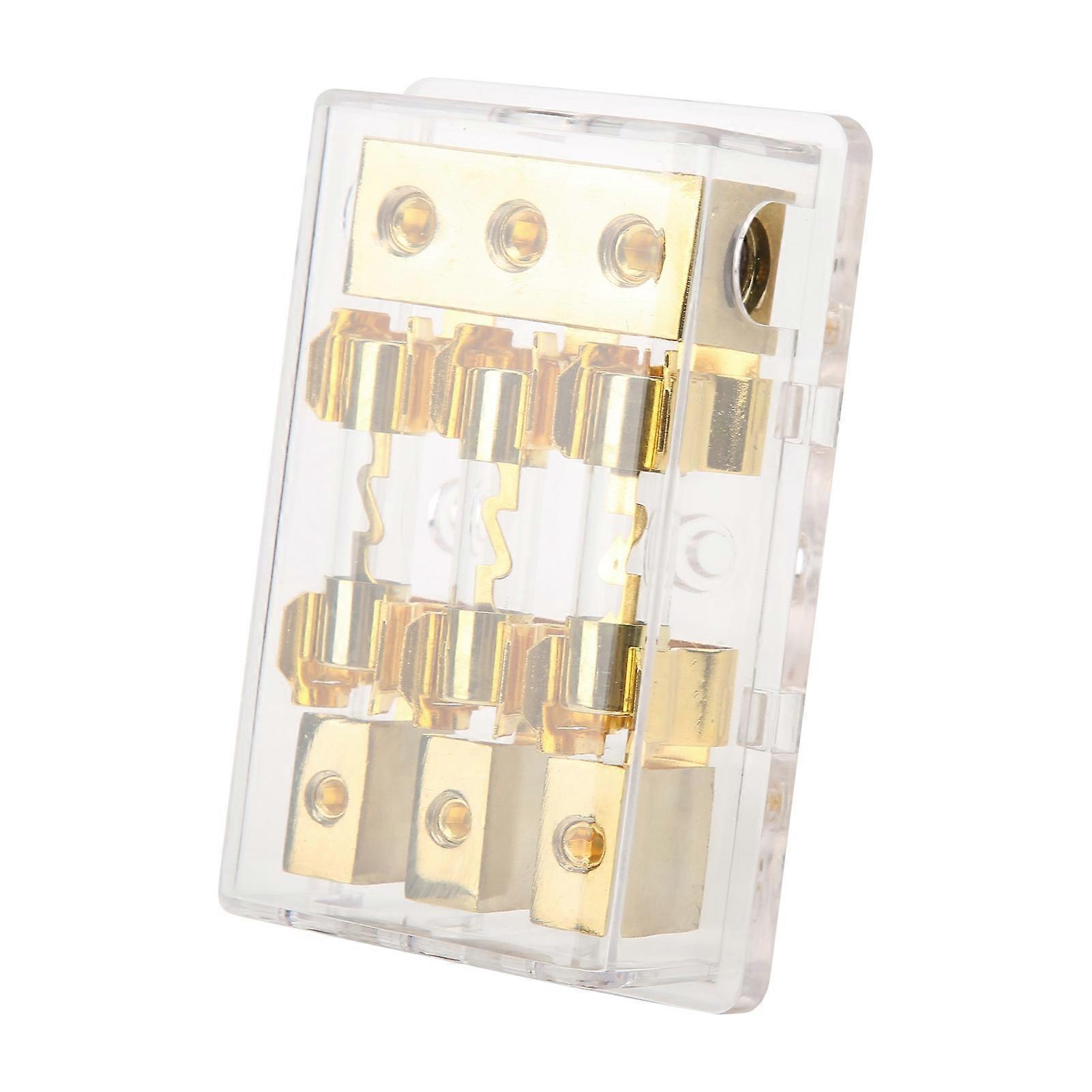 1x0GA to 3x4GA 60A Power Distribution Block Fuse Holder Dustproof