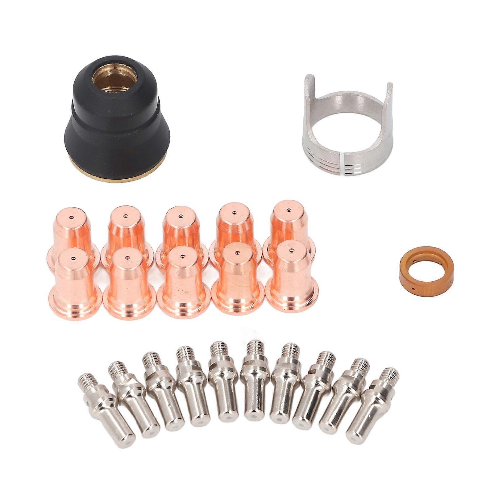 23PCS Set Taglierina al Plasma Materiali di Consumo Taglio Al Plasma Ugello Elettrodo Scudo Coppa e Anello