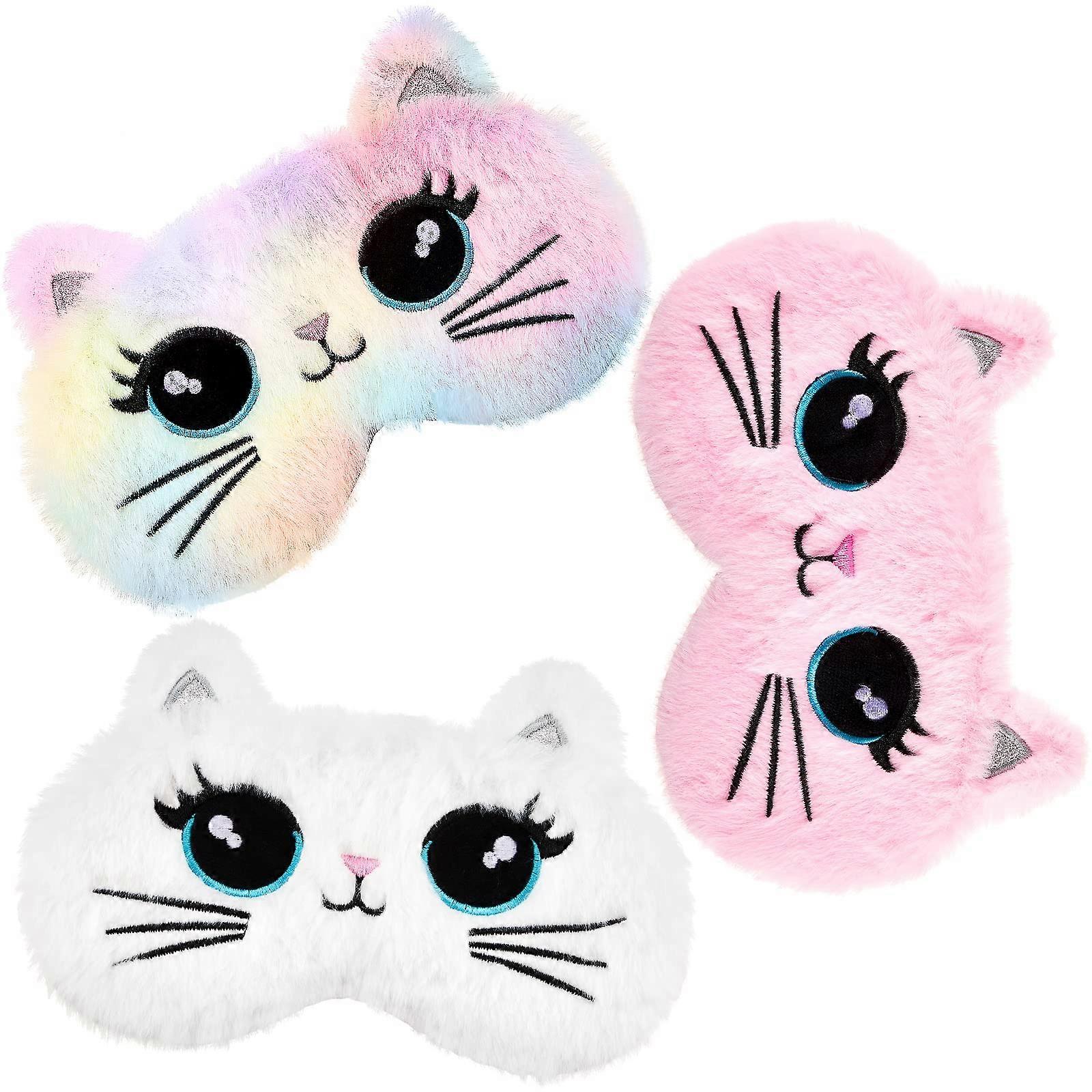 3 Pcs Plush Soft Sleep Funny Mask for Sleeping