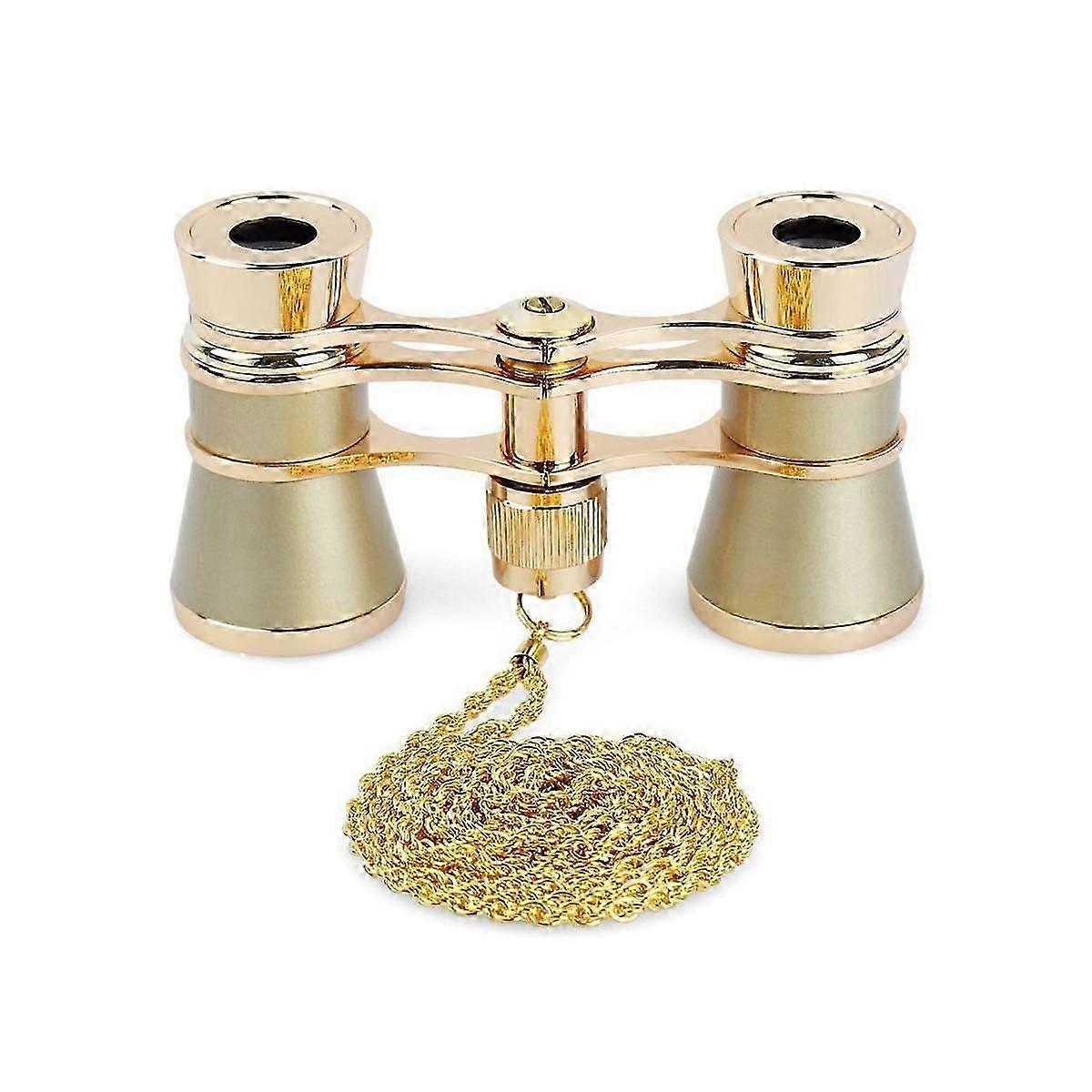 suitable for 3X25 Opera Viewing Binoculars All Metal with Handle/Chain Ladies Retro Small Binoculars Mini Binocu--FO SHAN RAN WANG