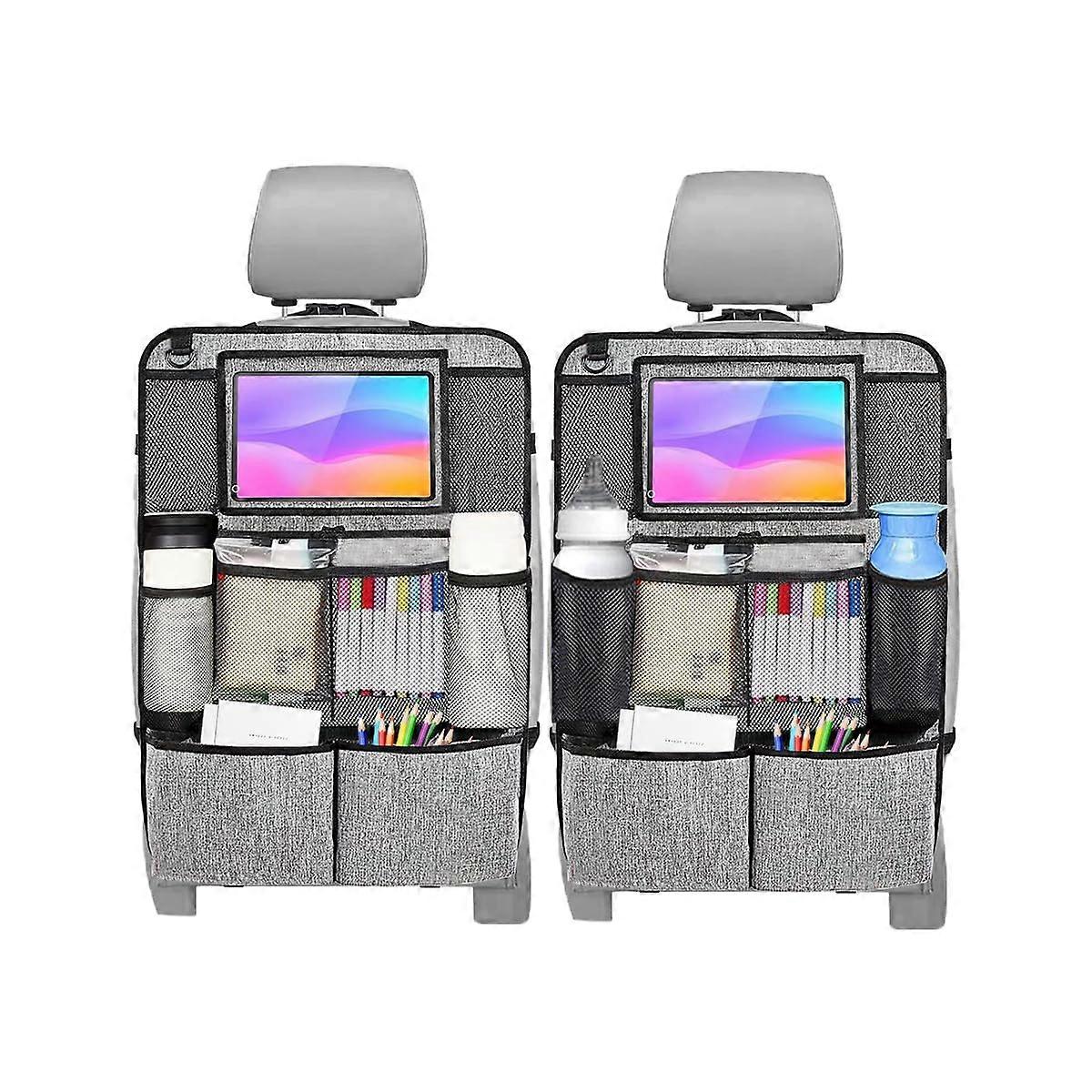 Car Seat Back Organizer 2 Pack Large Size for Vehicle Storage
