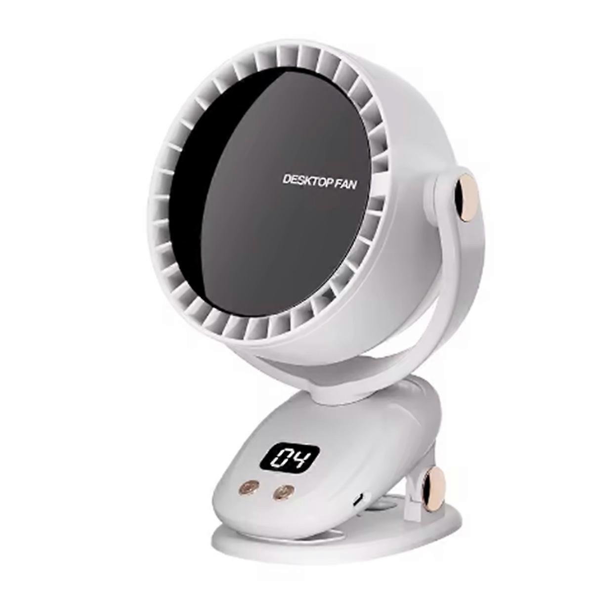 USB Multi Functional Leafless Clip Fan Outdoor Camping Desktop Charging Wireless Fan