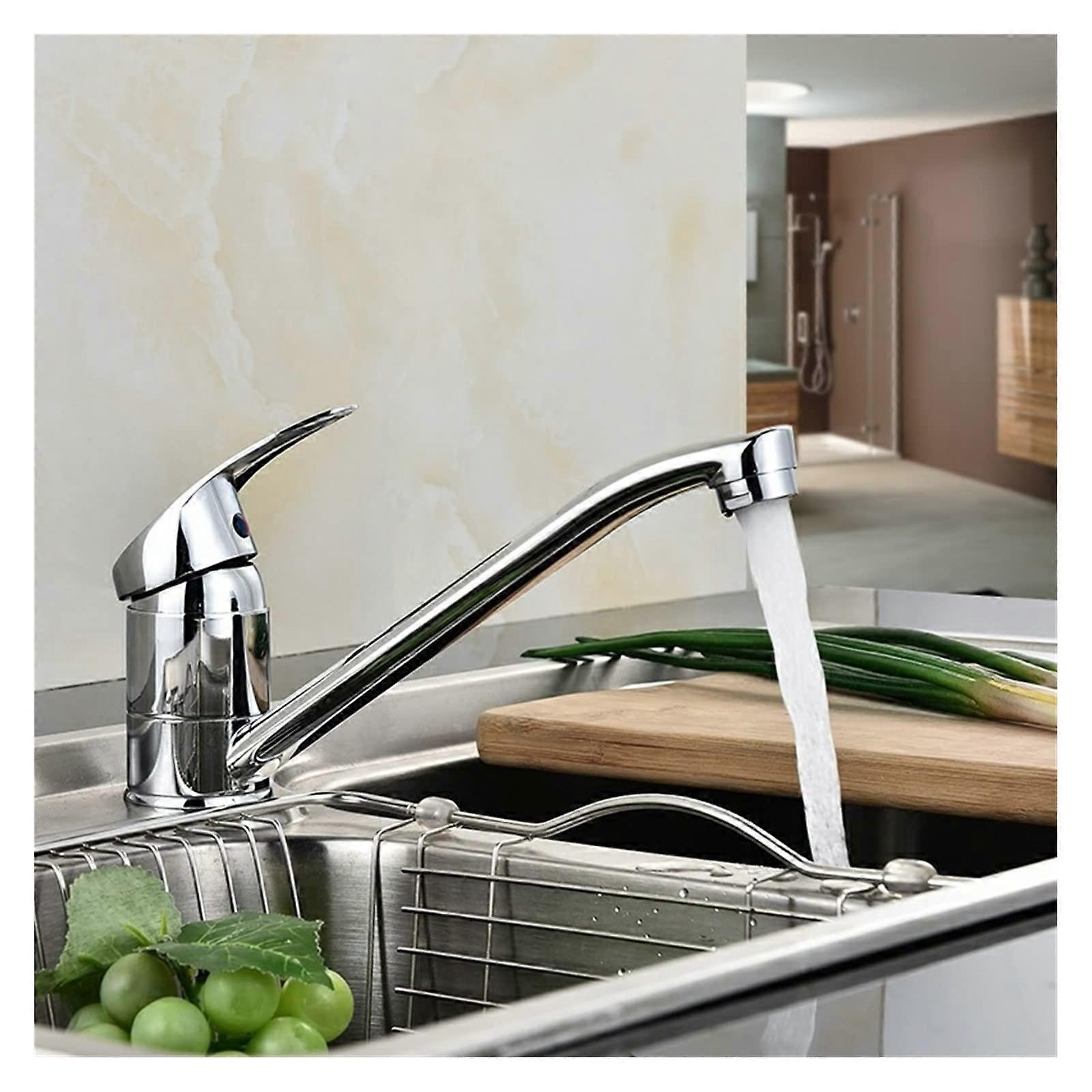 Kitchen Rotatable Spout Single Handle Kitchen Faucet Hot and Cold Sink Faucet Swivel Faucet Sink Single-Handle Faucet 6550