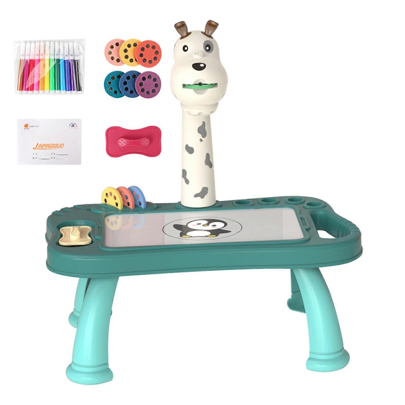 Child Smart Animals Style Projector With Desk Learning Painting Machine Toy 5ML Encourages Creativity