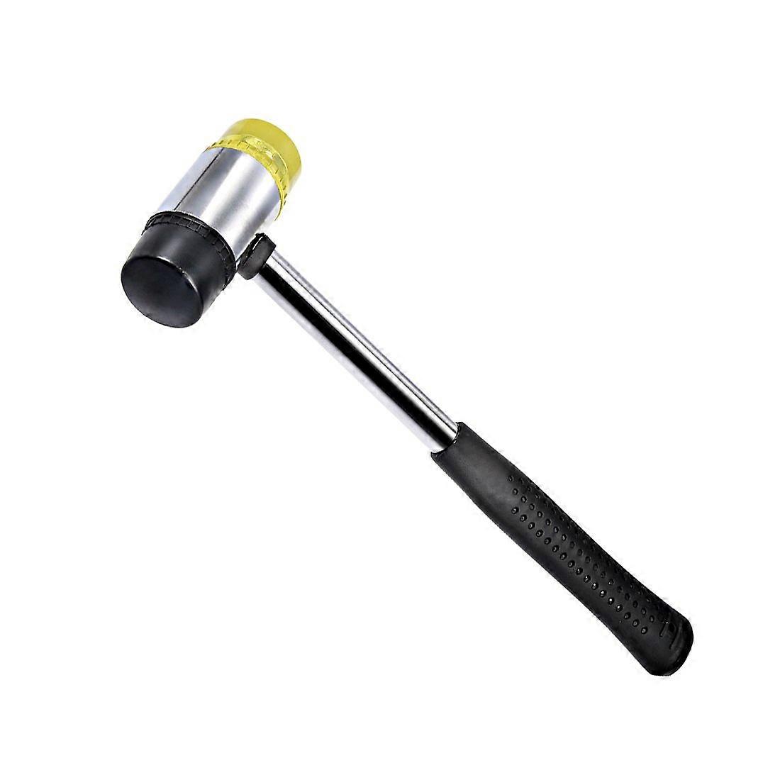 Replaceable Double Face Rubber Nylon Soft Hammer Mallet, 40mm Head, Durable Construction for Woodworking and Carpentry