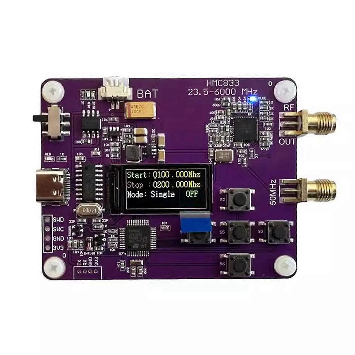 HMC833 Oled 6GHz Signal Source Display RF Signal Source Transmitter,