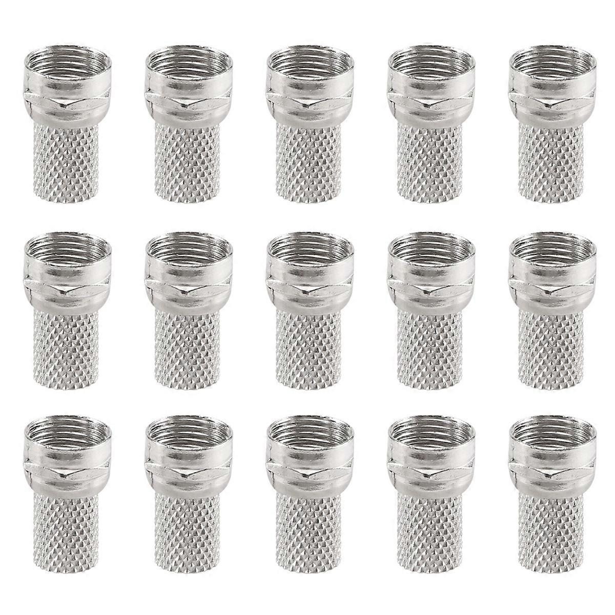 15 Pcs RG6 F-Type Twist-On Coax Coaxial Cable RF Connector Male for CCTV Camera