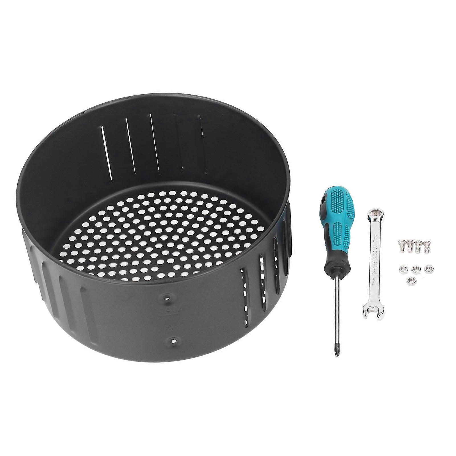 Replacement Steel Non Stick Reusable Universal Fryer Drain Basket for Frying Baking Grilling Black