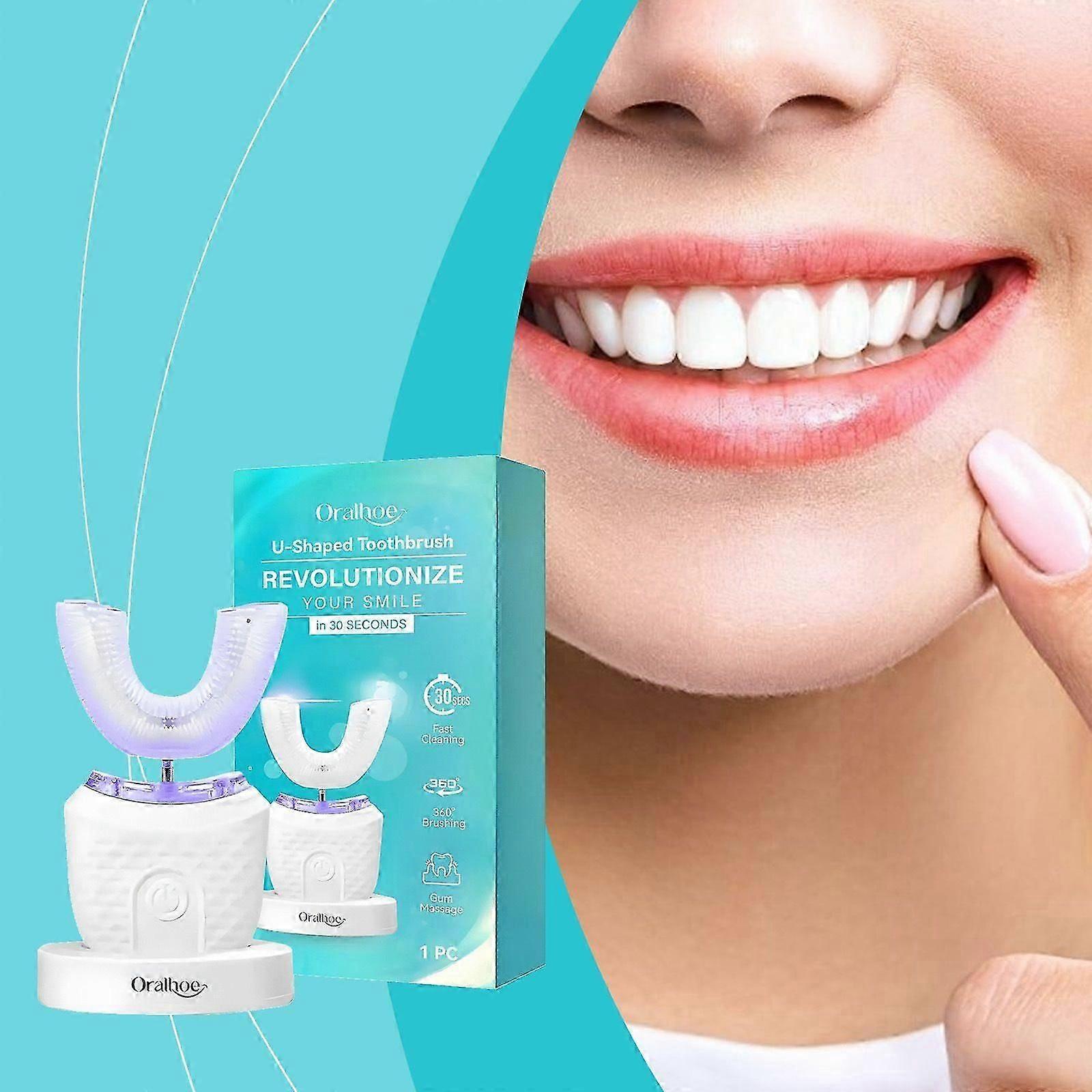 Smiles ToothbrushBrush Head Wraps Around The Teeth 360,Complete Oral Cleanse & Radiant Smile