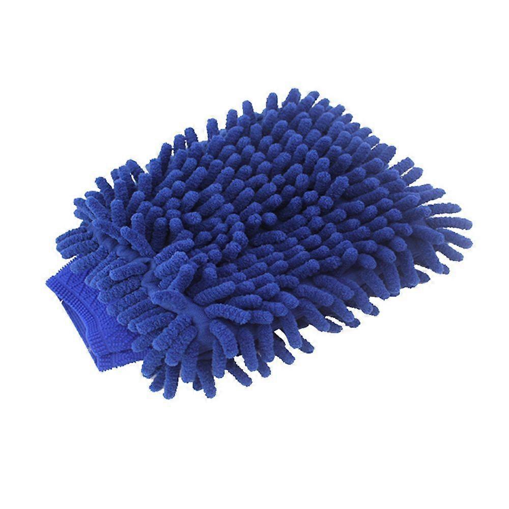 HJyang 2 in 1 Ultrafeine Faser Chenille Mikrofaser Autowaschhandschuh Handschuh Soft Mesh Rückseite Kein Kratzer für die Reinigung der Autowäsche Gl ENE