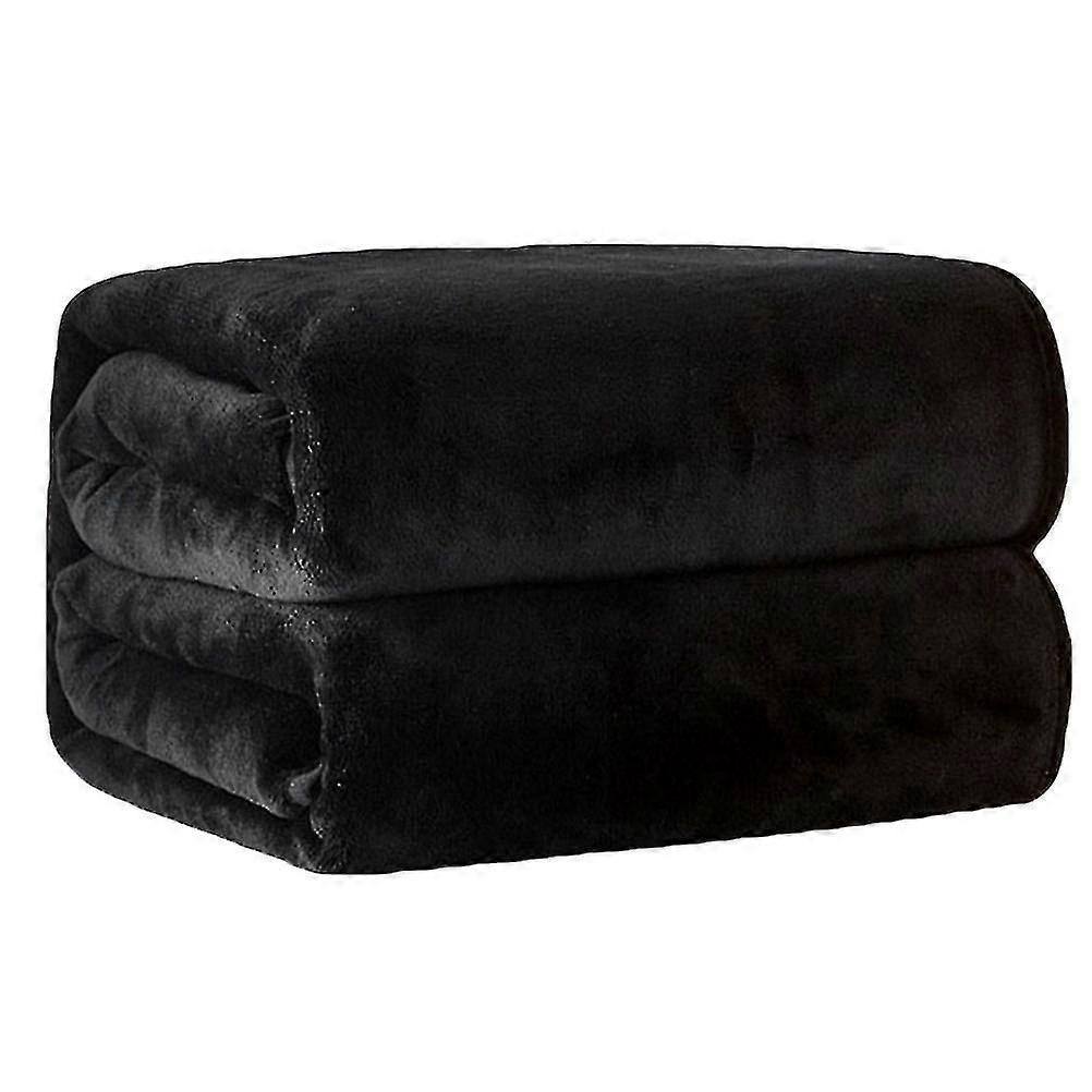 1pc Plain Color Coral Fleece Blanket Cape Blanket Sleeping Blanket For Home