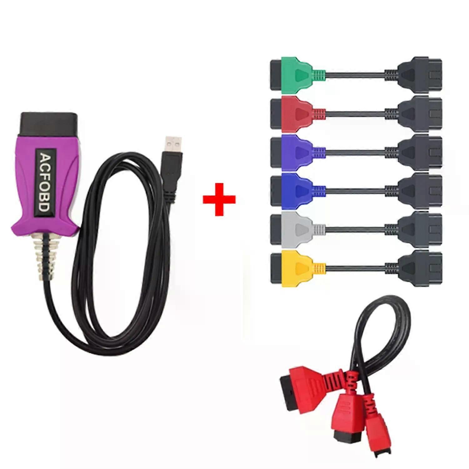 ITCARDIAG ACFOBD OBD2 Scanner Cable for Fiat/Alfa Romeo/Lancia/Chrysler/Dodge/Ram/Jeep Support Mileaga Correction and ABS Airbag