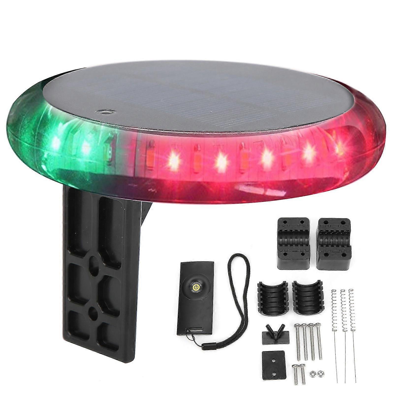 Outdoor Navigation Lights Solar Powered IP67 6 Modes Multiple Functions with Wireless Remote Control