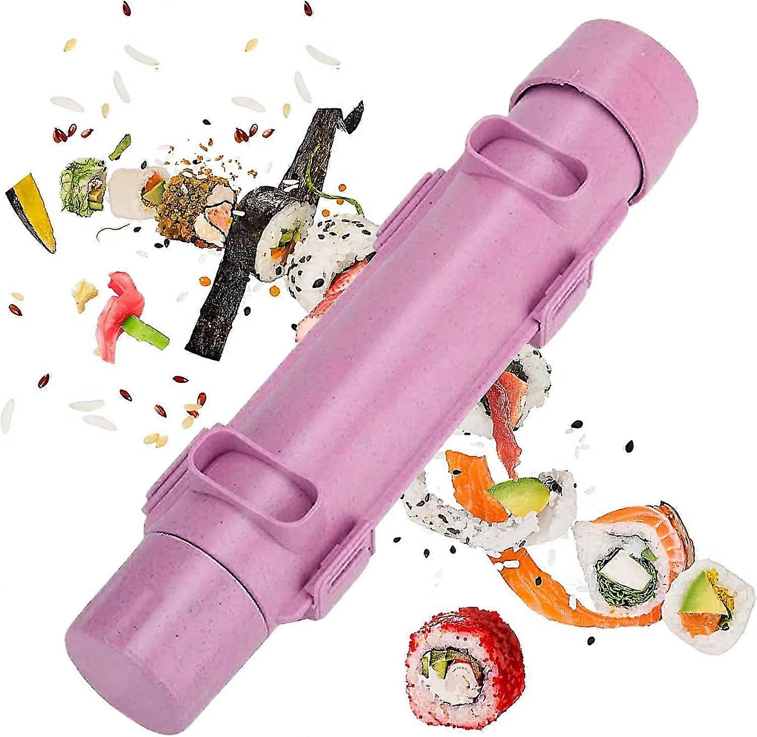 User-Friendly Food-Grade Plastic Sushi Rolling Kit Including Rolling Tool and Bazooka Sushi Maker