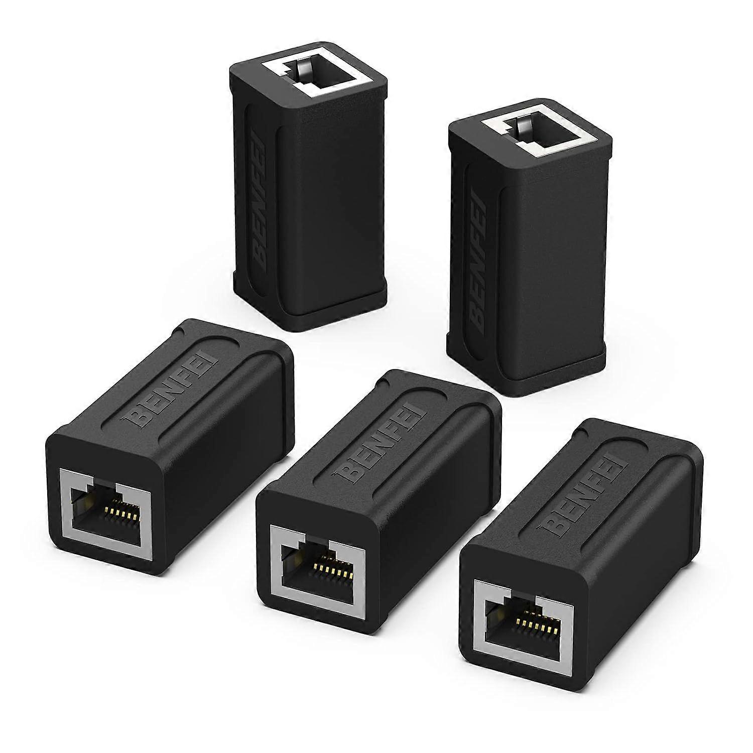 2025 Latest Model  RJ45 Inline Coupler, 5 Pack Cat7 Cat6 Cat5e Ethernet Coupler