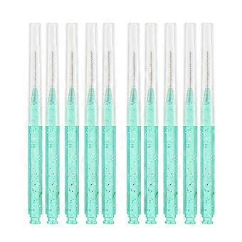 10 STÜCKE Augenbrauen- und Wimpern-Spoolie-Pinsel-Kollektion Make-up-Zubehör für die tägliche Make-up-Routine und Reisen Gelb