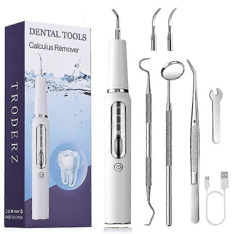 Portable Dental Calculus Removal, Ultrasonic Electric Tooth Cleaner with Oral Mirror 3 Modes