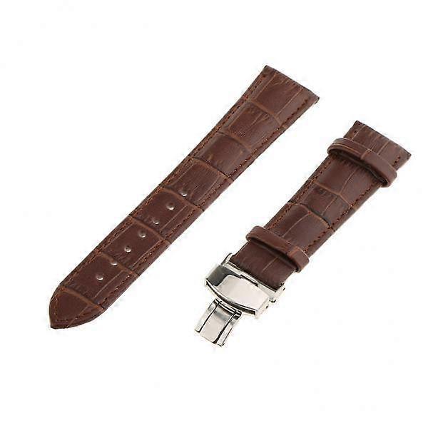 2-3 du pack Cuir Papillon Déployant Boucle Café 22mm