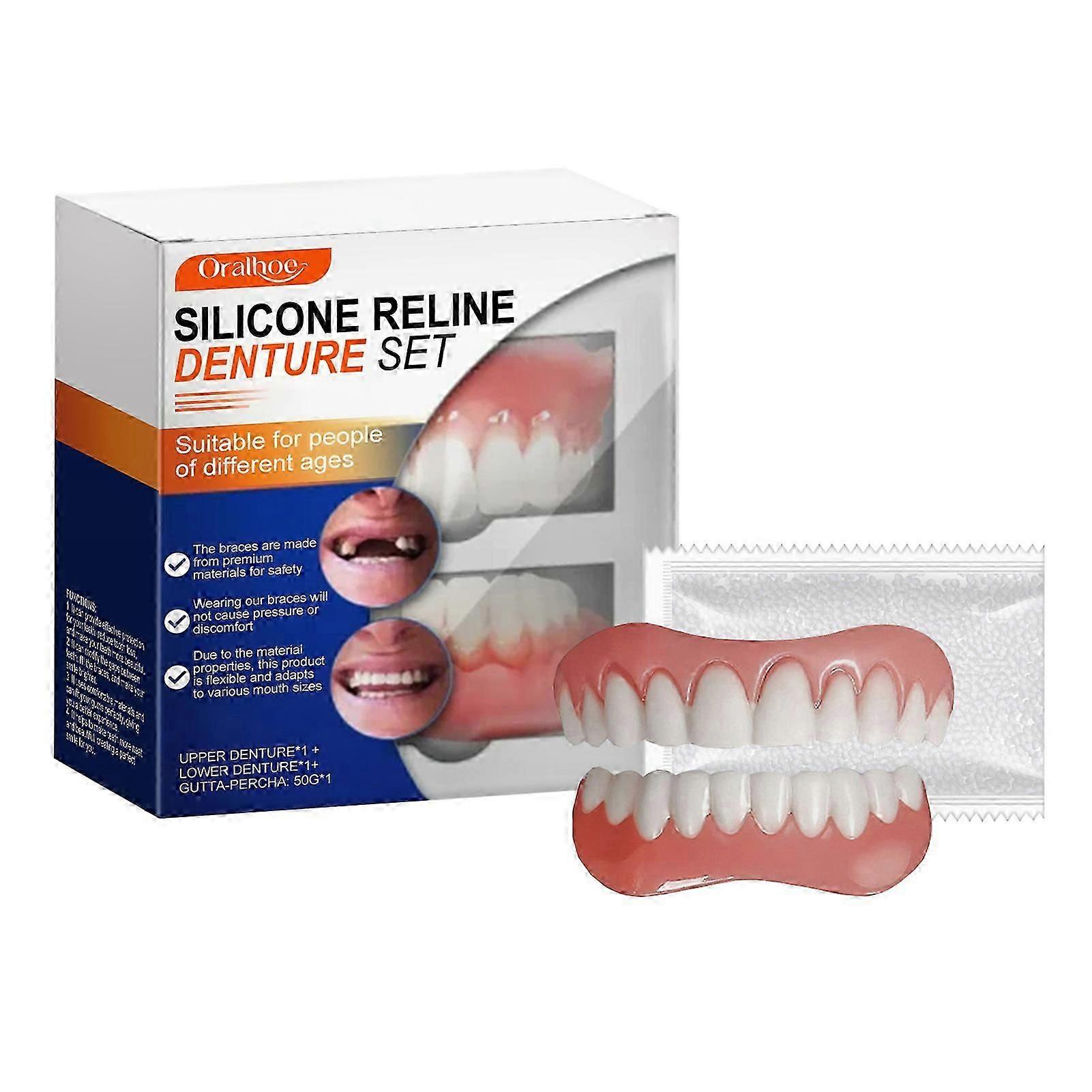 Comfortable Denture-Braces Realistics Looking Comfort Teeth Replacement for Adults Teens