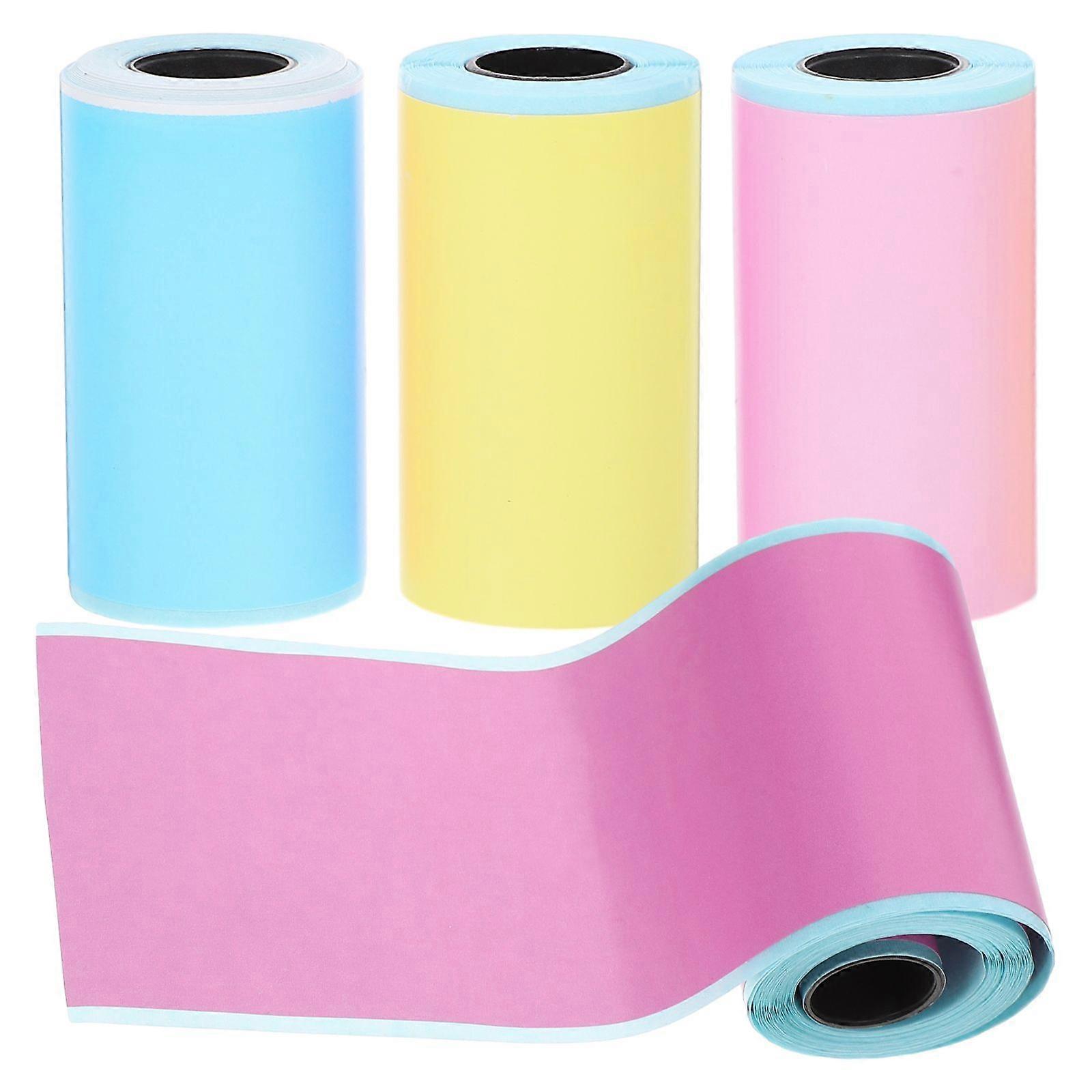 4 Rolls  Thermal Labels Self Adhesive Thermal Printer Stickers Name Tag Mini Thermal Printer Sticker