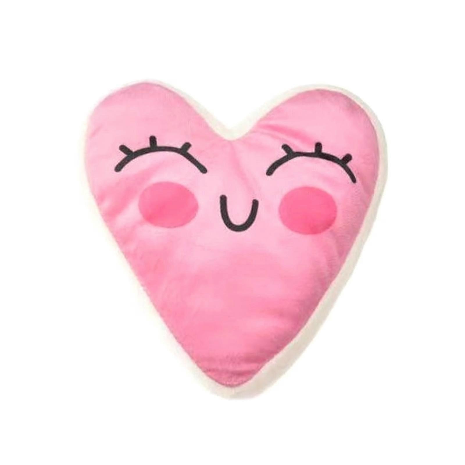 Pink Squeak Dog Toy Soft Plush- Chew Heart/Bone Shape Squeeze with Squeaker for Medium & Small Dog Multicolor