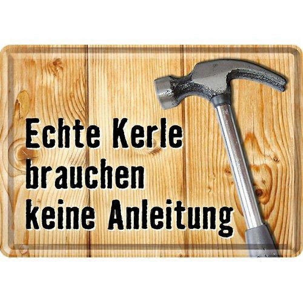 Carte postale en aluminium Echte Kerle brauchen keine Anleitung