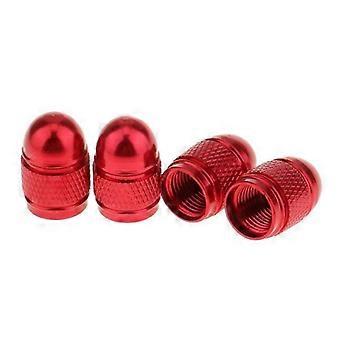 3-6pack 4x Aluminum Style Rim Valve/Wheel Air Port Cover Stems Cap Red