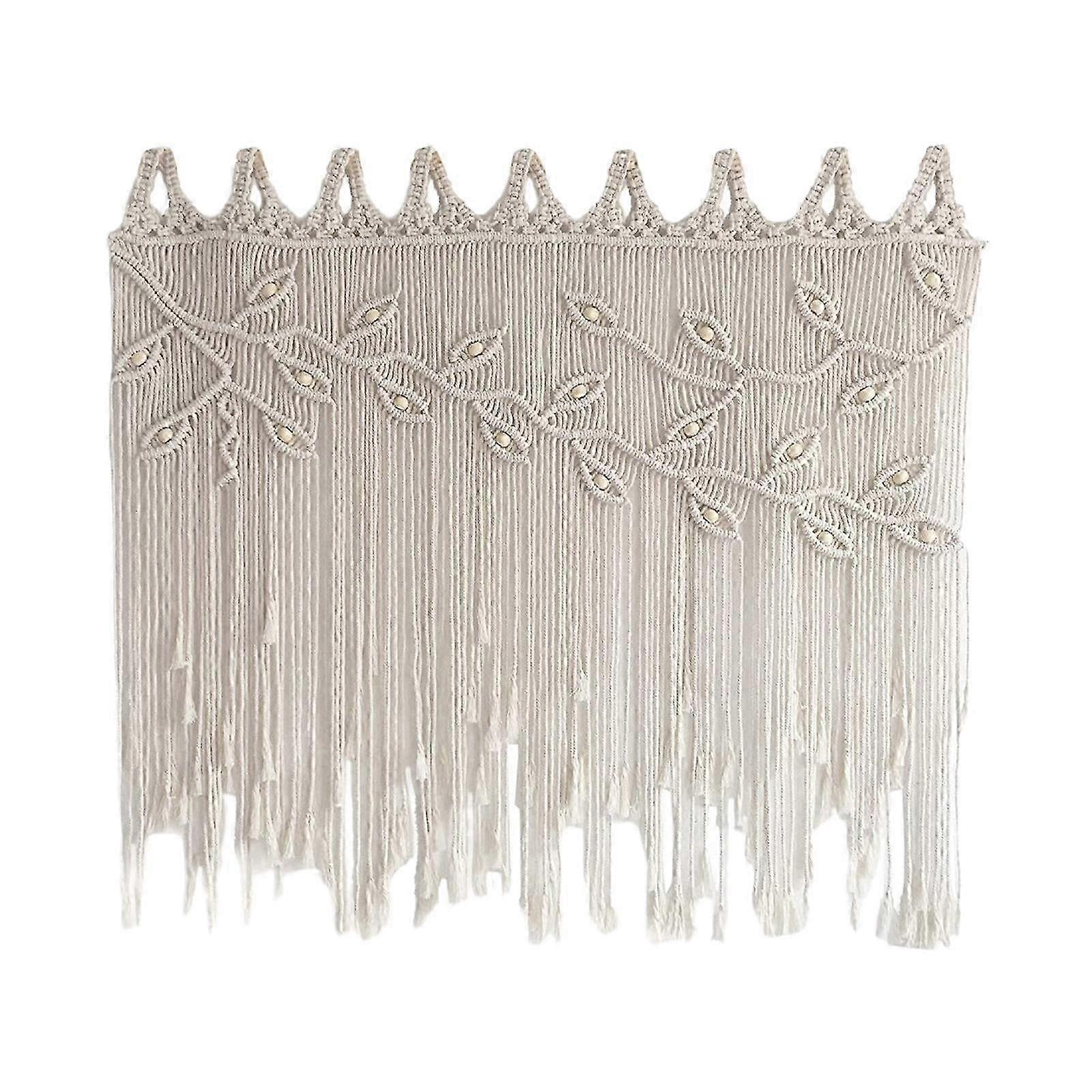 Macrame Curtain Handmade Decor Chic Wide Craft Macrame Wall Decor Background