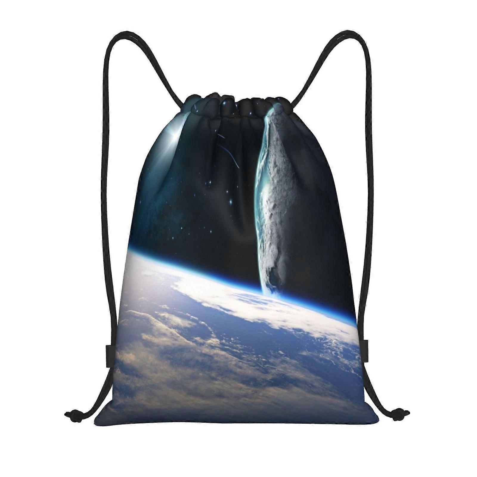 c108 Rebels of the Cosmos Canvas double shoulder backpack with easy-pull drawcord and large space r108
