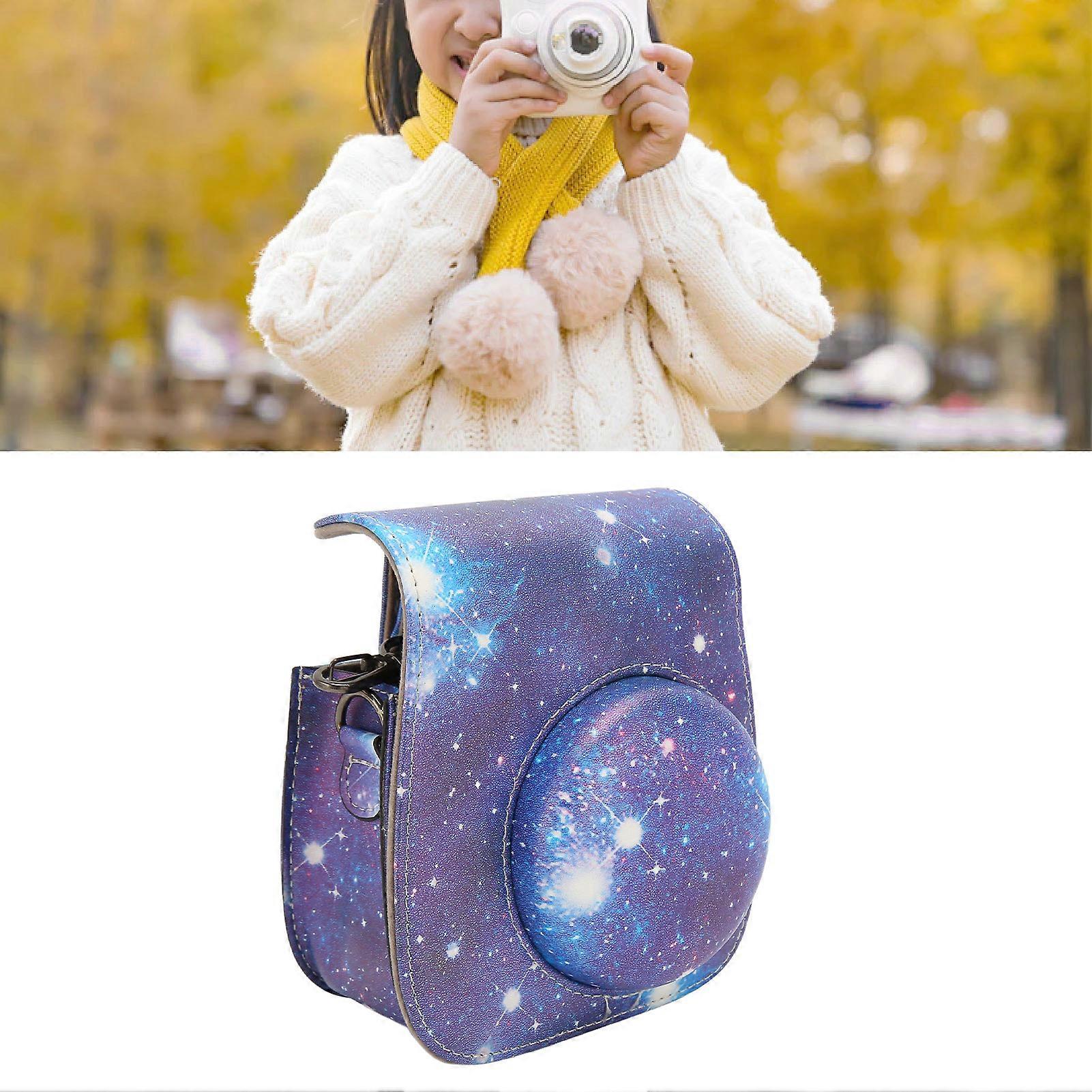 Camera Protective Case Portable Adjustable Shoulder Strap PU Leather Camera Bag for Instax Mini 12 Type 1 