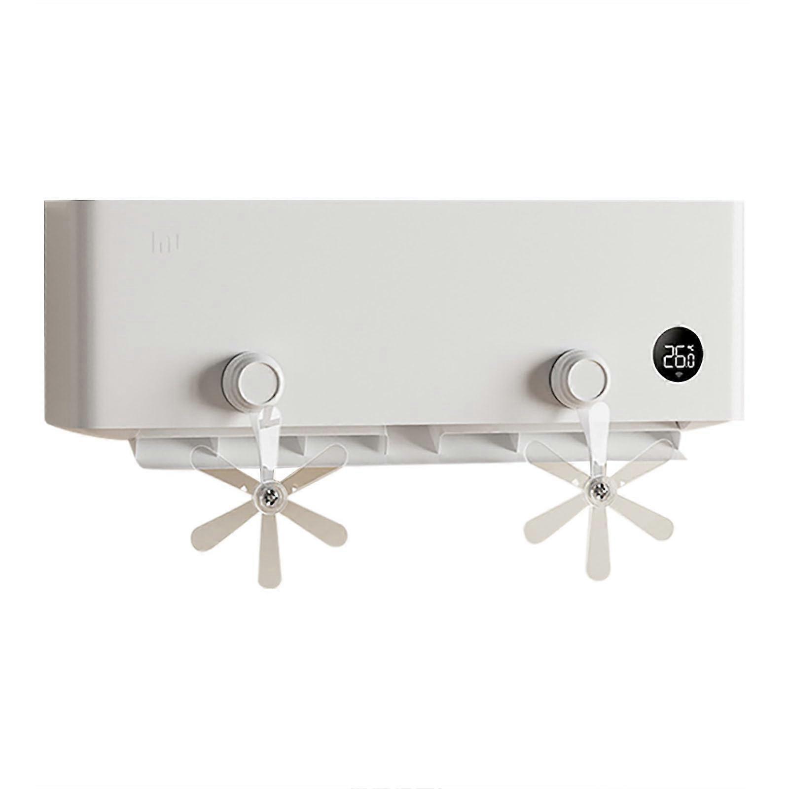 Anti-Direktes Blowing Air Conditioner Shield, Adjustable Wind Deflector for Wall-Mounted AC Unit, White, 18x17x6cm