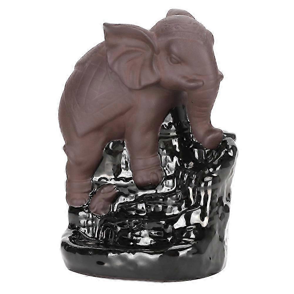 Elephant Backflow Incense Burner Ceramic Aromatherapy for Home Office Decor