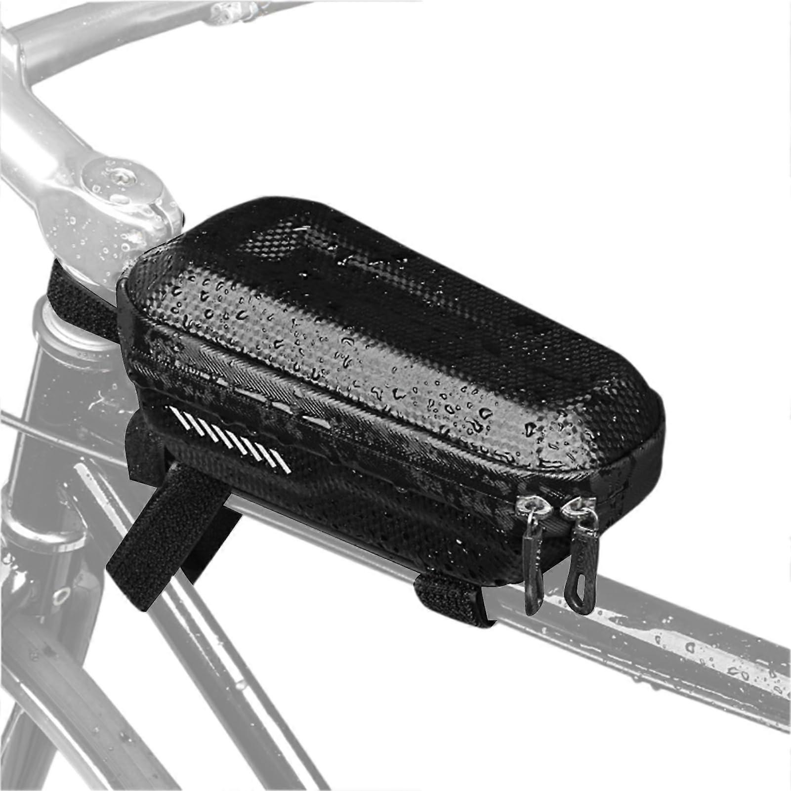 bicycle frame bag with waterproof phone holder for tools and smartphones