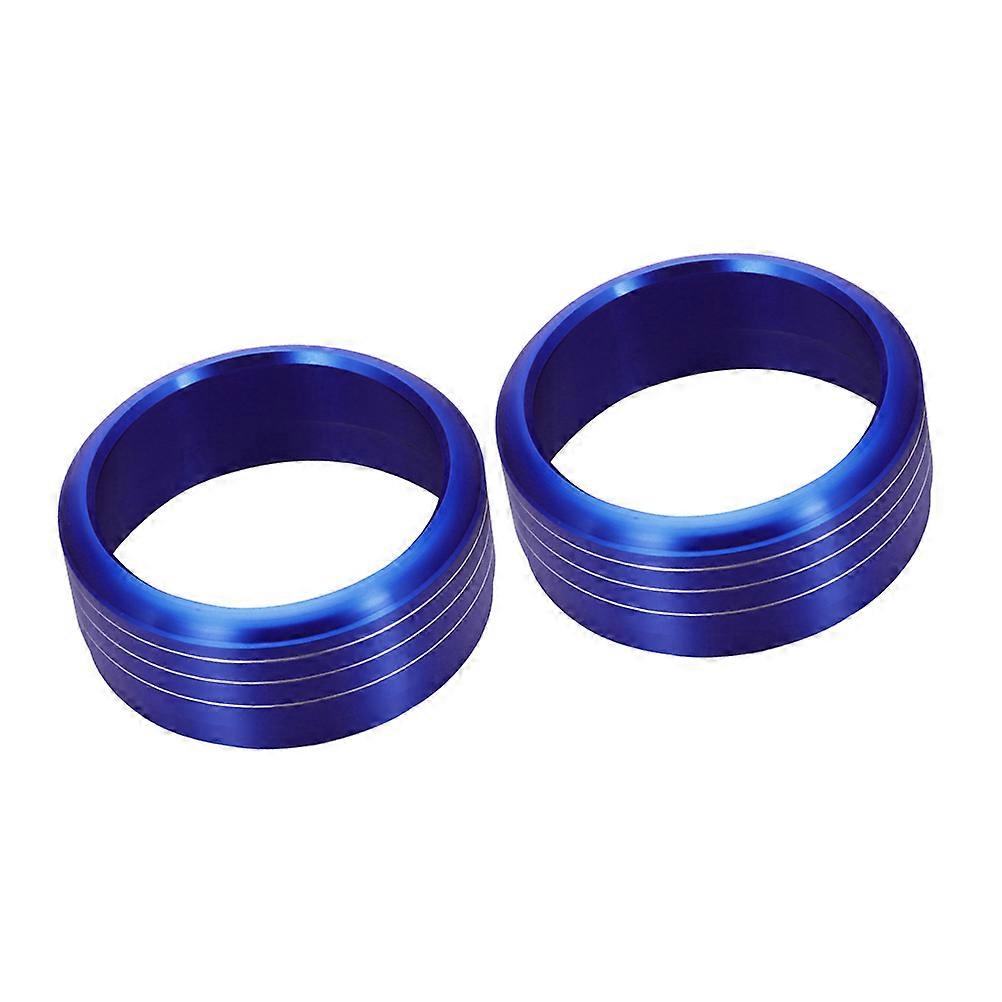 2pcs Blue Air Condition Button Ring Covers for Impreza Crosstrek STI – Durable Climate Control Knob Decoration, Easy Installation