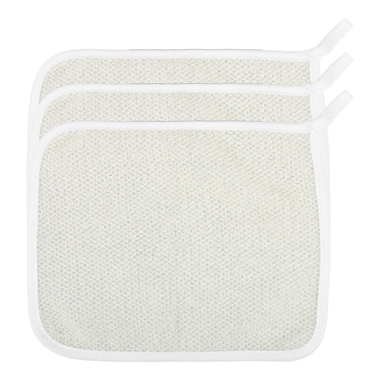 Dead Skin Removal Scrub Face Cloth Nylon Material Square Shape For Bathing 3Set