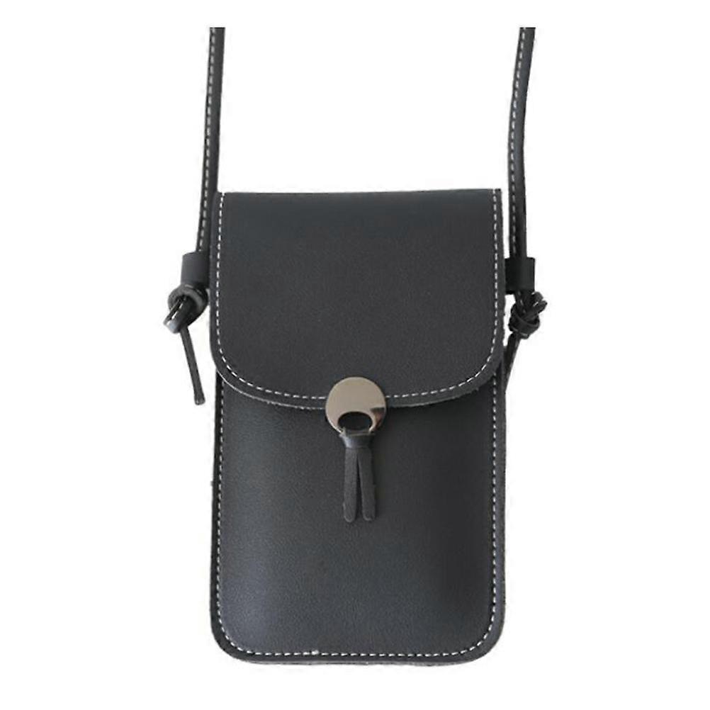 Ladies Small Shoulder Bag Black 19.50X12.00X2.00cm Layered Design 1Pack